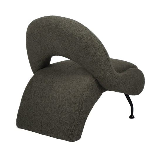 Πολυθρόνα PASIPHAE Πράσινο Ύφασμα/Μέταλλο/Ξύλο 80x86x80cm