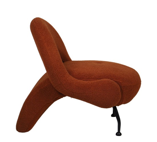 Πολυθρόνα PASIPHAE Πορτοκαλί Ύφασμα/Μέταλλο/Ξύλο 80x86x80cm