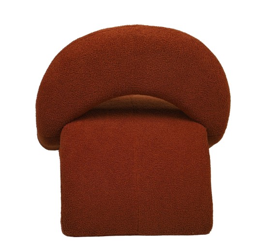 Πολυθρόνα PASIPHAE Πορτοκαλί Ύφασμα/Μέταλλο/Ξύλο 80x86x80cm