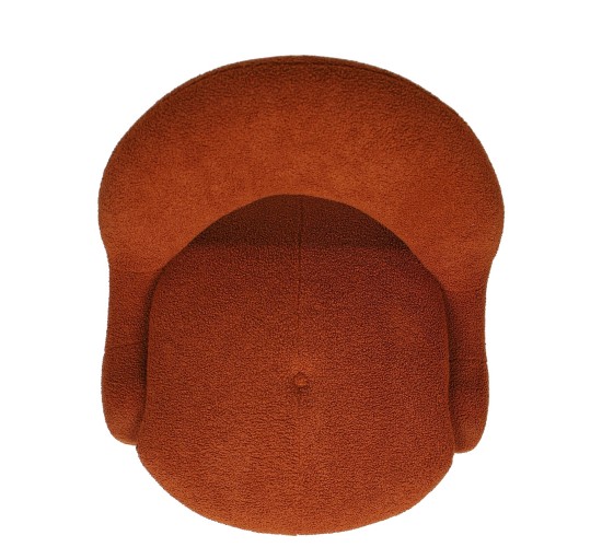 Πολυθρόνα PASIPHAE Πορτοκαλί Ύφασμα/Μέταλλο/Ξύλο 80x86x80cm