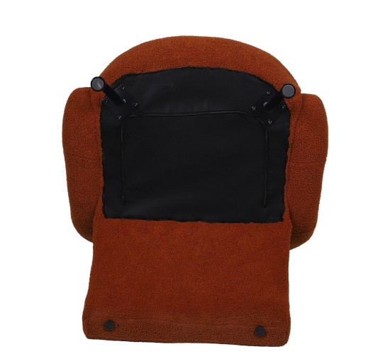 Πολυθρόνα PASIPHAE Πορτοκαλί Ύφασμα/Μέταλλο/Ξύλο 80x86x80cm