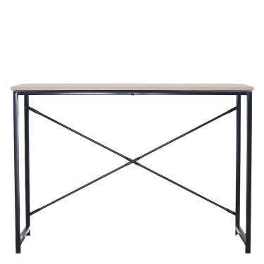 Γραφείο ArteLibre HALDEN Δρυς/Μαύρο Μοριοσανίδα/Μέταλλο 100x40x70cm