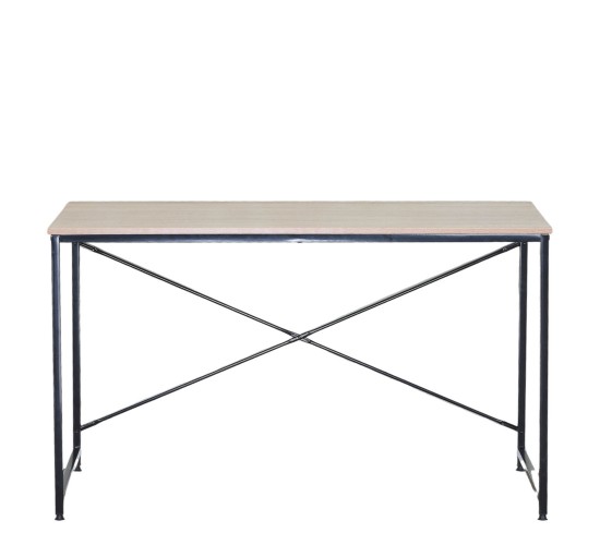 Γραφείο ArteLibre IVERTON Δρυς/Μαύρο Μοριοσανίδα/Μέταλλο 120x60x70cm