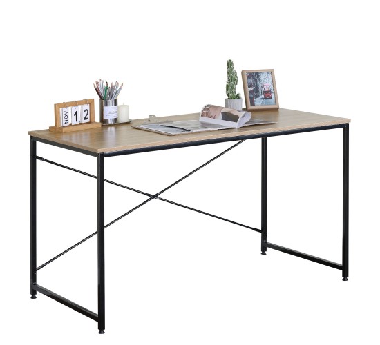 Γραφείο ArteLibre IVERTON Δρυς/Μαύρο Μοριοσανίδα/Μέταλλο 120x60x70cm