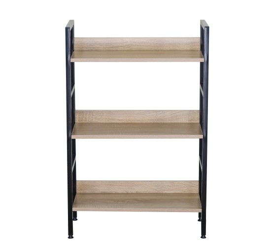 Ραφιέρα ArteLibre MARWOOD Δρυς/Μαύρο Μοριοσανίδα/Μέταλλο 60x27.6x93cm