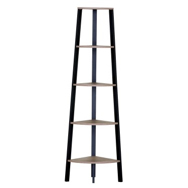 Βιβλιοθήκη ArteLibre PENDRYN Δρυς/Μαύρο Μοριοσανίδα/Μέταλλο 53.4x37.8x160.3cm