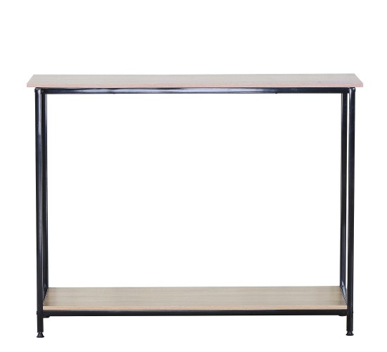 Κονσόλα ArteLibre QUENLEY Δρυς/Μαύρο Μοριοσανίδα/Μέταλλο 106x35x81cm