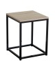Βοηθητικό Τραπεζάκι ArteLibre QUENLEY Δρυς/Μαύρο Μοριοσανίδα/Μέταλλο 40x40x50.1cm