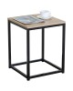 Βοηθητικό Τραπεζάκι ArteLibre QUENLEY Δρυς/Μαύρο Μοριοσανίδα/Μέταλλο 40x40x50.1cm