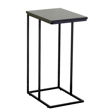 Βοηθητικό Τραπεζάκι ArteLibre TRENTON Μαύρο Μάρμαρο Μοριοσανίδα/Μέταλλο 40x30x66cm