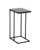 Βοηθητικό Τραπεζάκι ArteLibre TRENTON Μαύρο Μάρμαρο Μοριοσανίδα/Μέταλλο 40x30x66cm