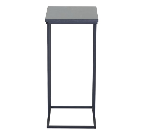 Βοηθητικό Τραπεζάκι ArteLibre TRENTON Μαύρο Μάρμαρο Μοριοσανίδα/Μέταλλο 40x30x66cm