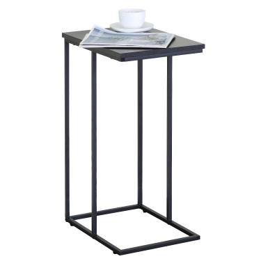 Βοηθητικό Τραπεζάκι ArteLibre TRENTON Μαύρο Μάρμαρο Μοριοσανίδα/Μέταλλο 40x30x66cm