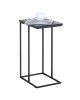Βοηθητικό Τραπεζάκι ArteLibre TRENTON Μαύρο Μάρμαρο Μοριοσανίδα/Μέταλλο 40x30x66cm
