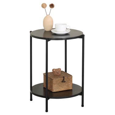 Βοηθητικό Τραπεζάκι ArteLibre ULVERTON Μαύρο Μάρμαρο Μοριοσανίδα/Μέταλλο 43.3x43.3x56.5cm