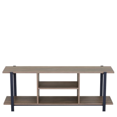 Έπιπλο Τηλεόρασης ArteLibre PENWYN Καφέ/Μαύρο Μοριοσανίδα/Μέταλλο 120x35x46cm