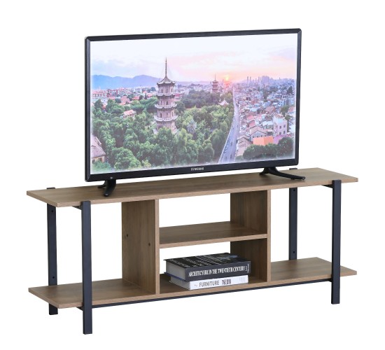 Έπιπλο Τηλεόρασης ArteLibre PENWYN Καφέ/Μαύρο Μοριοσανίδα/Μέταλλο 120x35x46cm