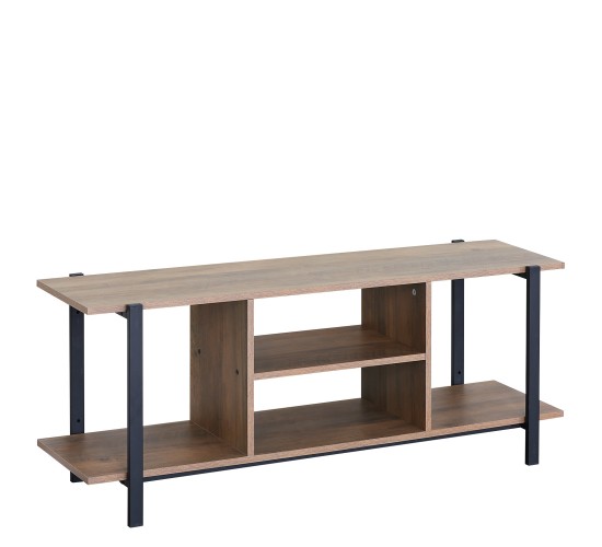 Έπιπλο Τηλεόρασης ArteLibre PENWYN Καφέ/Μαύρο Μοριοσανίδα/Μέταλλο 120x35x46cm