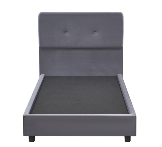 Κρεβάτι Μονό ArteLibre TAMAHAWK Γκρι Ύφασμα Για Στρώμα 90x200cm