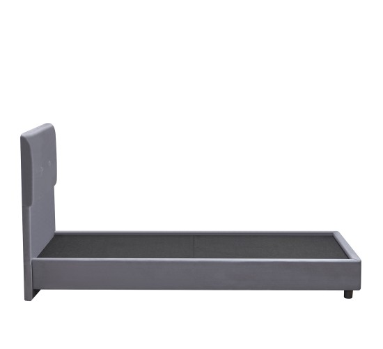 Κρεβάτι Μονό ArteLibre TAMAHAWK Γκρι Ύφασμα Για Στρώμα 90x200cm