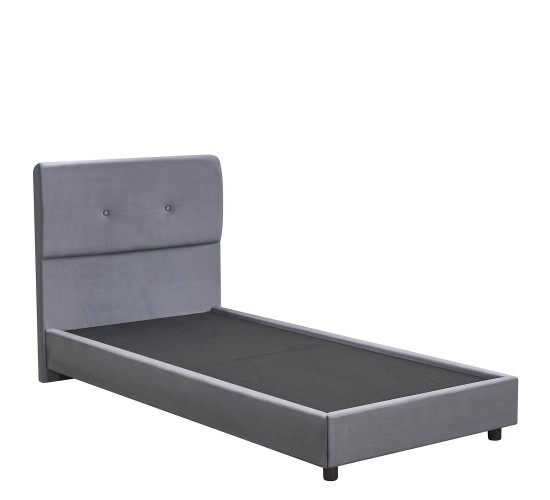 Κρεβάτι Μονό ArteLibre TAMAHAWK Γκρι Ύφασμα Για Στρώμα 90x200cm