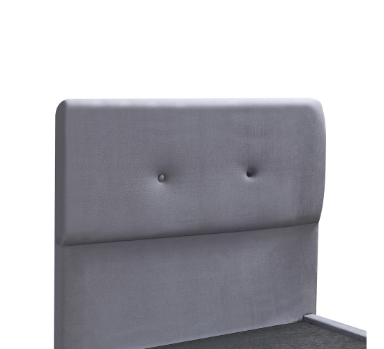 Κρεβάτι Μονό ArteLibre TAMAHAWK Γκρι Ύφασμα Για Στρώμα 90x200cm