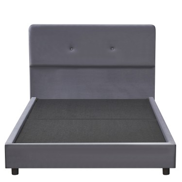 Κρεβάτι Ημίδιπλο ArteLibre TAMAHAWK Γκρι Ύφασμα Για Στρώμα 120x200cm