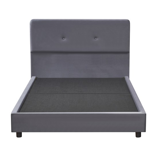 Κρεβάτι Ημίδιπλο ArteLibre TAMAHAWK Γκρι Ύφασμα Για Στρώμα 120x200cm