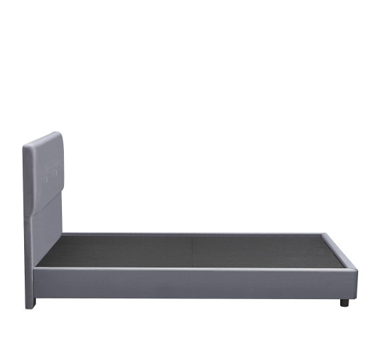 Κρεβάτι Ημίδιπλο ArteLibre TAMAHAWK Γκρι Ύφασμα Για Στρώμα 120x200cm