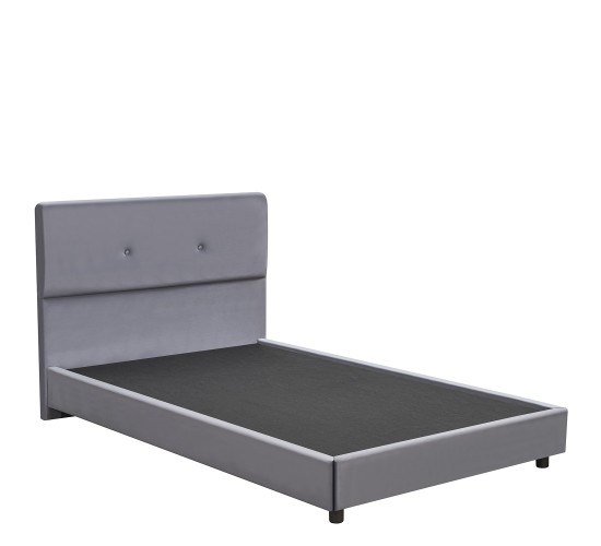 Κρεβάτι Ημίδιπλο ArteLibre TAMAHAWK Γκρι Ύφασμα Για Στρώμα 120x200cm