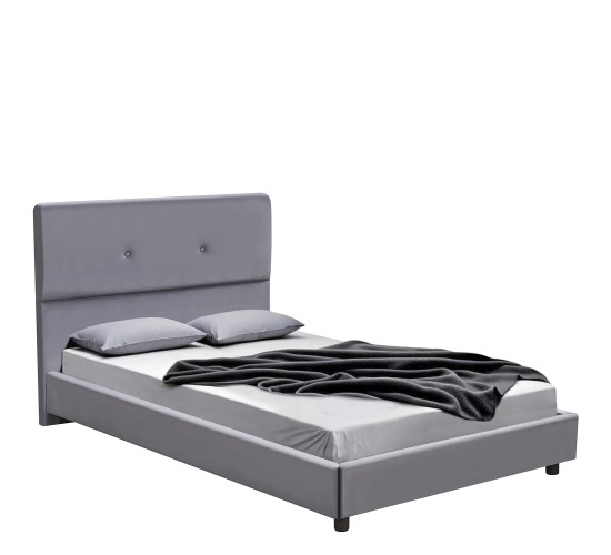 Κρεβάτι Ημίδιπλο ArteLibre TAMAHAWK Γκρι Ύφασμα Για Στρώμα 120x200cm