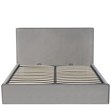 Κρεβάτι Υπέρδιπλο ArteLibre WICHITA Γκρι Ύφασμα Για Στρώμα 160x200cm