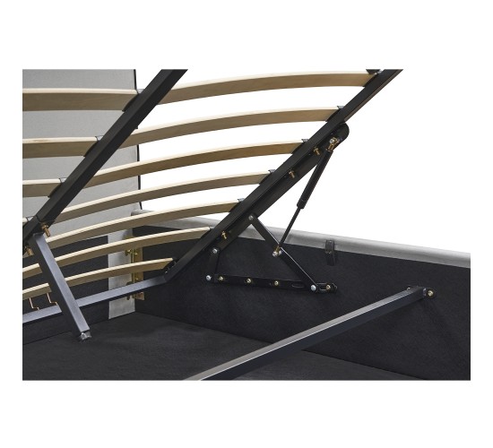 Κρεβάτι Υπέρδιπλο ArteLibre WICHITA Γκρι Ύφασμα Για Στρώμα 160x200cm