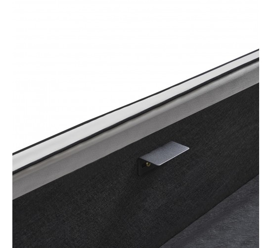 Κρεβάτι Υπέρδιπλο ArteLibre WICHITA Γκρι Ύφασμα Για Στρώμα 160x200cm