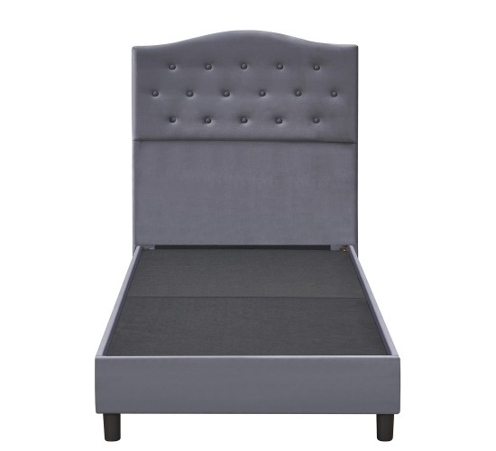 Κρεβάτι Μονό ArteLibre JUNIPER Γκρι Ύφασμα Για Στρώμα 90x200cm