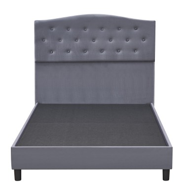 Κρεβάτι Ημίδιπλο ArteLibre JUNIPER Γκρι Ύφασμα Για Στρώμα 120x200cm