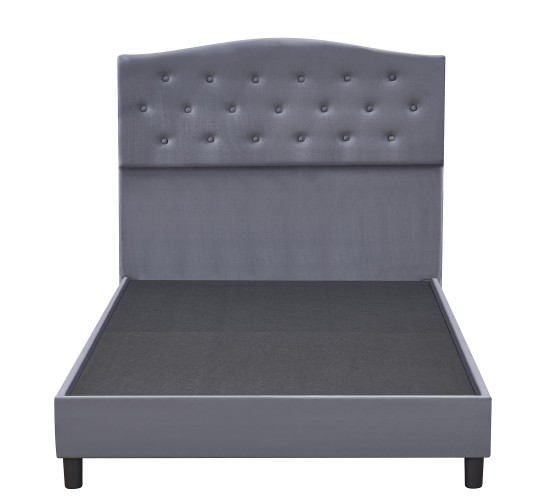 Κρεβάτι Ημίδιπλο ArteLibre JUNIPER Γκρι Ύφασμα Για Στρώμα 120x200cm