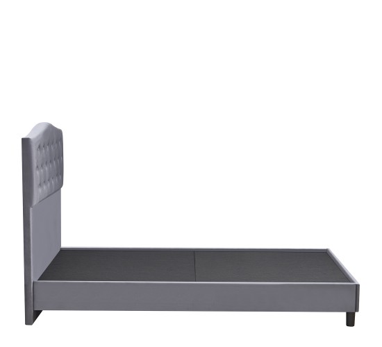 Κρεβάτι Ημίδιπλο ArteLibre JUNIPER Γκρι Ύφασμα Για Στρώμα 120x200cm