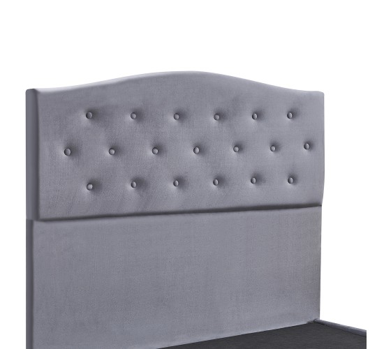 Κρεβάτι Ημίδιπλο ArteLibre JUNIPER Γκρι Ύφασμα Για Στρώμα 120x200cm