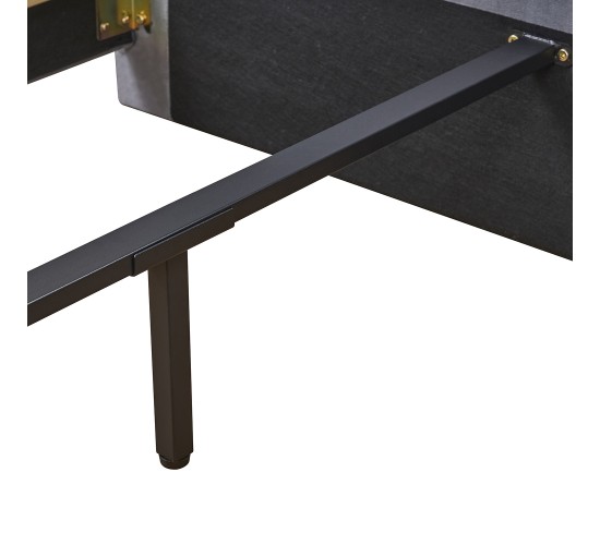 Κρεβάτι Ημίδιπλο ArteLibre JUNIPER Γκρι Ύφασμα Για Στρώμα 120x200cm