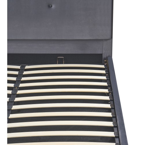 Κρεβάτι Υπέρδιπλο ArteLibre YUMA Γκρι Ύφασμα Για Στρώμα 160x200cm