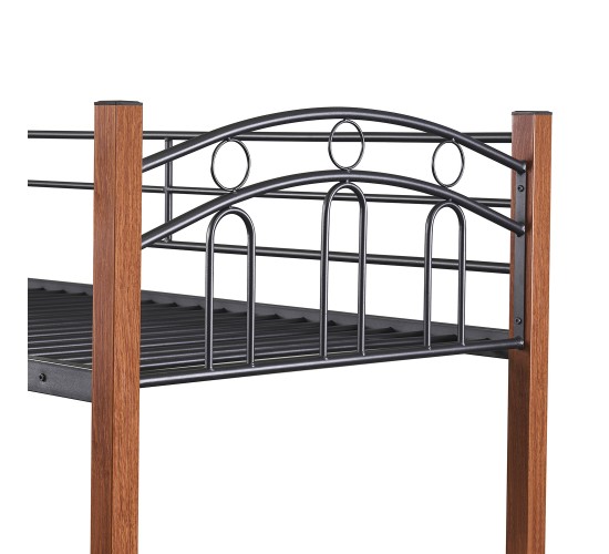 Κουκέτα ArteLibre KETCHUM Μαύρο/Καρυδί Για Στρώμα 90x190cm