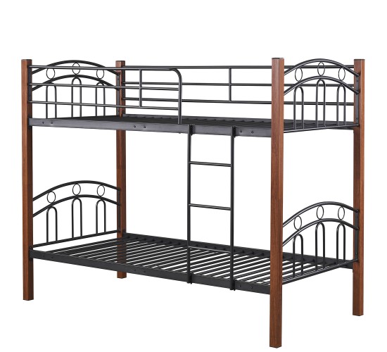 Κουκέτα ArteLibre KETCHUM Μαύρο/Καρυδί Για Στρώμα 90x190cm