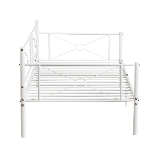 Καναπές Κρεβάτι ArteLibre CIMARRON Λευκό Μέταλλο Για Στρώμα 90x190cm