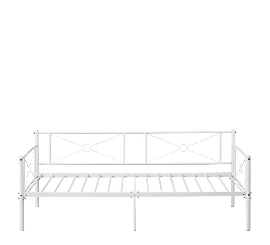 Καναπές Κρεβάτι ArteLibre CIMARRON Λευκό Μέταλλο Για Στρώμα 90x190cm