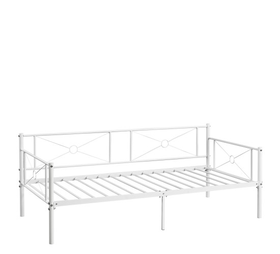 Καναπές Κρεβάτι ArteLibre CIMARRON Λευκό Μέταλλο Για Στρώμα 90x190cm