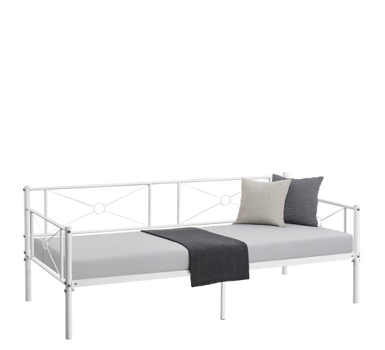 Καναπές Κρεβάτι ArteLibre CIMARRON Λευκό Μέταλλο Για Στρώμα 90x190cm
