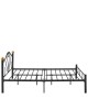 Κρεβάτι Υπέρδιπλο ArteLibre MOONRISE Μαύρο Μέταλλο Για Στρώμα 160x200cm
