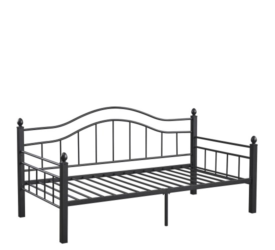 Καναπές Κρεβάτι ArteLibre PECOS Μαύρο Μέταλλο Για Στρώμα 90x190cm