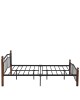 Κρεβάτι Ημίδιπλο ArteLibre ARROWHEAD Μαύρο/Καρυδί Μέταλλο Για Στρώμα 120x200cm